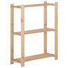 vidaXL &Eacute;tag&egrave;re de stockage 3 niveaux 60x28,5x90 cm Bois de pin massif