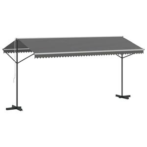 vidaXL Auvent autoportant 5 x 3 m Polyester Gris