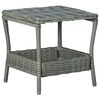 vidaXL Table de jardin Gris clair 45x45x46,5 cm R&eacute;sine tress&eacute;e