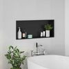 vidaXL Niche de Douche Noir 75 x 30 x 9,5 cm Acier inoxydable