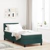 vidaXL Lit &agrave; ressorts avec matelas Vert fonc&eacute; 80 x 200 cm Velours