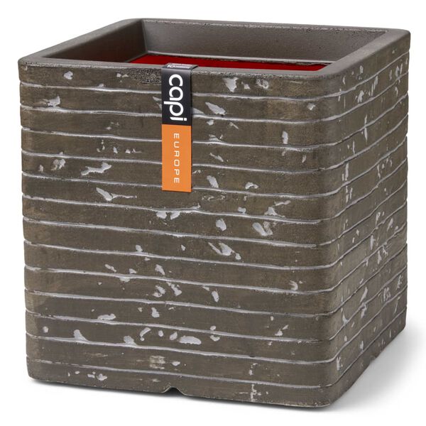 Capi Jardini&egrave;re Nature Row carr&eacute;e 40x40x40 cm Vert olive