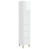 vidaXL Ensemble de Meubles 2 pc Blanc brillant Bois d'ing&eacute;nierie