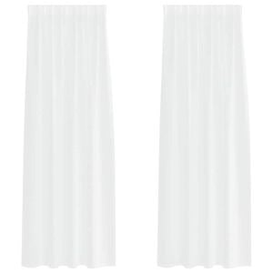 vidaXL Rideau en Voile 2 pc Blanc 260 x 140 cm Polyester