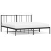 vidaXL Cadre de lit m&eacute;tal sans matelas et t&ecirc;te de lit noir 180x200 cm