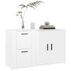 vidaXL Buffet Blanc brillant 100x33x59,5 cm Bois d'ing&eacute;nierie