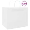 vidaXL Sacs en papier 250 pcs avec poign&eacute;es blanc 32x22x28 cm