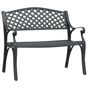 vidaXL Banc de jardin 102 cm aluminium coul&eacute; noir