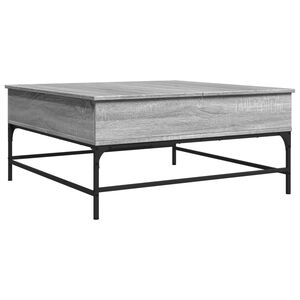 vidaXL Table basse sonoma gris 95x95x45 cm bois d'ing&eacute;nierie et m&eacute;tal
