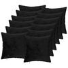 vidaXL Housse de coussin 12 pc HEERLEN Noir 40 x 40 cm Flanelle