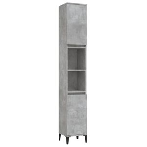 vidaXL Armoire de salle de bain gris b&eacute;ton 30x30x190 cm
