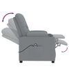 vidaXL Fauteuil inclinable &eacute;lectrique Gris clair Tissu