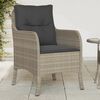 vidaXL Chaises de jardin coussins lot de 2 gris clair r&eacute;sine tress&eacute;e