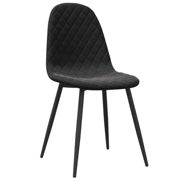 vidaXL Chaises à manger lot de 2 Noir Velours