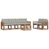 vidaXL Ensemble de canap&eacute;s d'ext&eacute;rieur 7 pc Gris Naturel et Clair