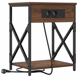 vidaXL Cabinet de chevet Ch&ecirc;ne brun 41 x 31 x 51 cm Bois d'ing&eacute;nierie