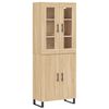 vidaXL Buffet haut Ch&ecirc;ne sonoma 69,5x34x180 cm Bois d'ing&eacute;nierie