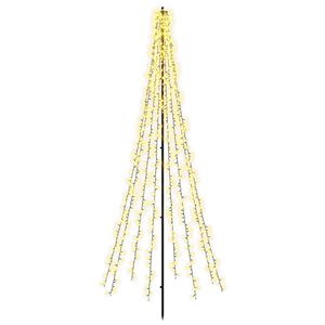 vidaXL Arbre de No&euml;l LED 235 cm 1000 LED Blanc chaud Acier Noir