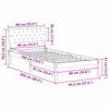 vidaXL Cadre de lit avec tête de lit marron et gris foncé 90 x 190 cm