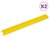 vidaXL Rampes de protection de c&acirc;ble 2 pcs 98,5 cm Jaune