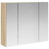 vidaXL Armoire Miroir de Salle de Bain Ch&ecirc;ne Sonoma 60 x 14,5 x 50 cm