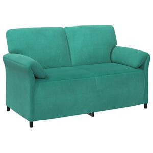 vidaXL Sofa 2 places Turquoise 158 x 83 x 95 cm Velours