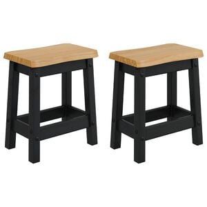VidaXL Tabouret de bar EKAI 2 pcs Noir 40 x 29 x 45,5 cm