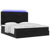 VidaXL Cadre de lit ottoman avec matelas noir 200x200cm velours