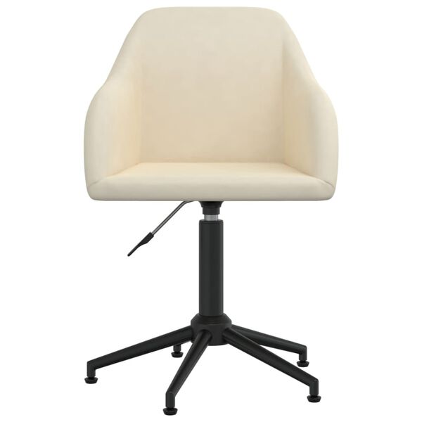 vidaXL Chaises pivotantes &agrave; manger lot de 6 cr&egrave;me velours