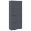 vidaXL Armoire de rangement 2 pcs Anthracite 90 x 40 x 200 cm Acier