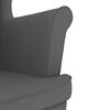 vidaXL Fauteuil avec repose-pied Gris foncé Tissu