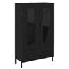 vidaXL Haut Armoire CORONA Ch&ecirc;ne noir 69,5 x 31 x 115 cm