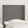 vidaXL T&ecirc;te de lit avec oreilles Gris 103x16x118/128 cm Similicuir