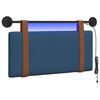 vidaXL T&ecirc;te de lit suspendue Avec lumi&egrave;re LED Bleu PU antique
