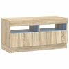vidaXL Meuble TV LED Ch&ecirc;ne Sonoma Bois d'ing&eacute;nierie
