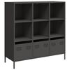 vidaXL Buffet haut noir 101,5x39x103,5 cm acier