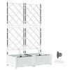 vidaXL Cache-pot de jardin 2 pc Blanc 80 x 40 x 126 cm PP