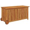 vidaXL Bo&icirc;te de rangement de jardin avec roues 113x50x58cm Bois acacia