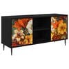 vidaXL Meuble TV GENNEP 102 x 33 x 51 cm Ch&ecirc;ne noir Bois d'ing&eacute;nierie