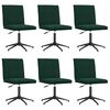 vidaXL Chaises &agrave; manger lot de 6 vert fonc&eacute; velours