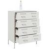 vidaXL Buffet blanc 68x39x89 cm acier
