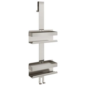 vidaXL Support de douche suspendu acier inoxydable 304 bross&eacute;
