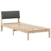 vidaXL Cadre de lit avec t&ecirc;te de lit marron et gris fonc&eacute; 75 x 190 cm