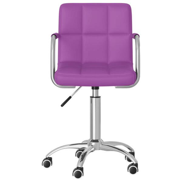 vidaXL Chaises &agrave; manger pivotantes lot de 2 violet similicuir