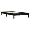 vidaXL Cadre de lit sans matelas noir 90x200 cm bois massif