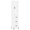 vidaXL Buffet haut Blanc 34,5x34x180 cm Bois d'ing&eacute;nierie
