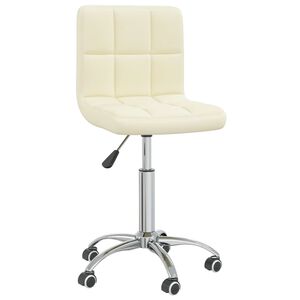 vidaXL Chaise pivotante de bureau Cr&egrave;me Tissu