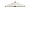 vidaXL Parasol de jardin avec mât en bois sable 196x231 cm
