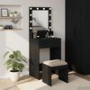 vidaXL Table de Toilette Ch&ecirc;ne noir 50 x 41 x 135 cm Bois d'ing&eacute;nierie
