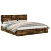 vidaXL Lit de Rangement Ch&ecirc;ne fum&eacute; 180 x 200 cm Bois d'ing&eacute;nierie